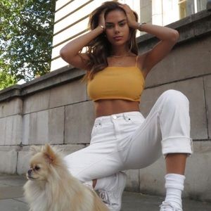 3/$25 ❤️ ASOS high rise 'slim' mom jeans off white